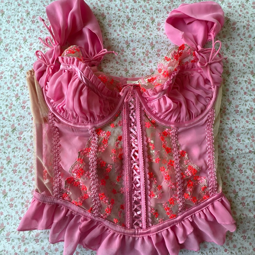 for love and lemons love bouquet bustier corset top summer spring coquette